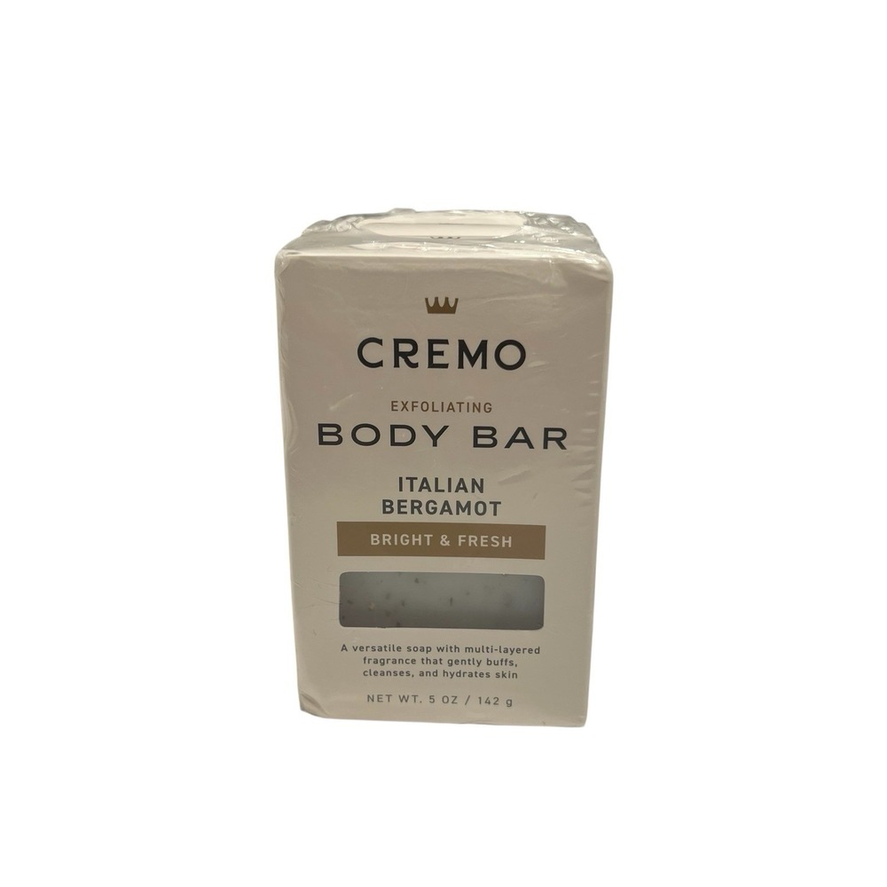 New Cremo Exfoliating Body Bar for Men Italian‎ Bergamot Scent Set Of 3
